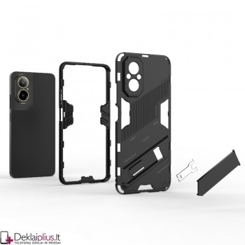 Smūgiams atsparus dėklas su kojele - juodas (Realme C67 4G)
